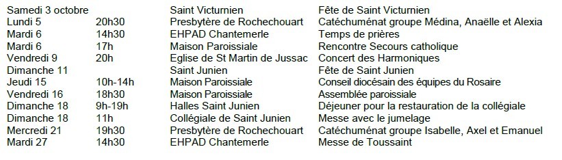 Feuille d'Information Paroissiale
