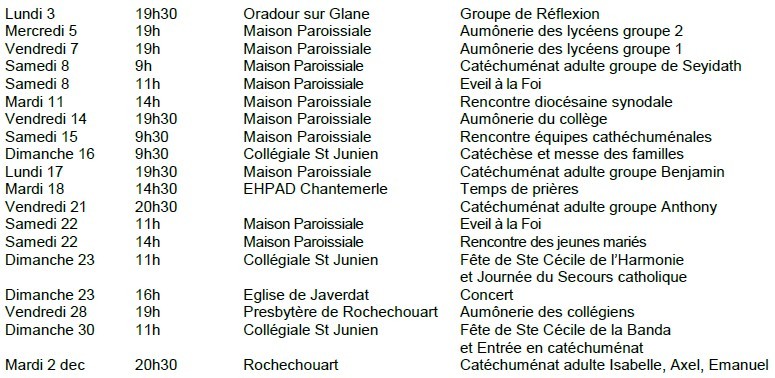 Feuille d'Information Paroissiale