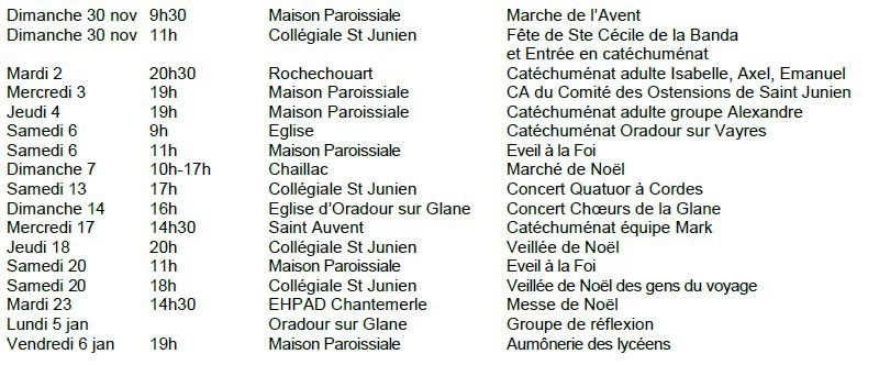 Feuille d'Information Paroissiale